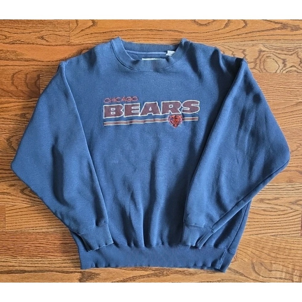 Vintage Chicago Bears NFL Sweatshirt Men's XL Blue Majestic Graphic Rare